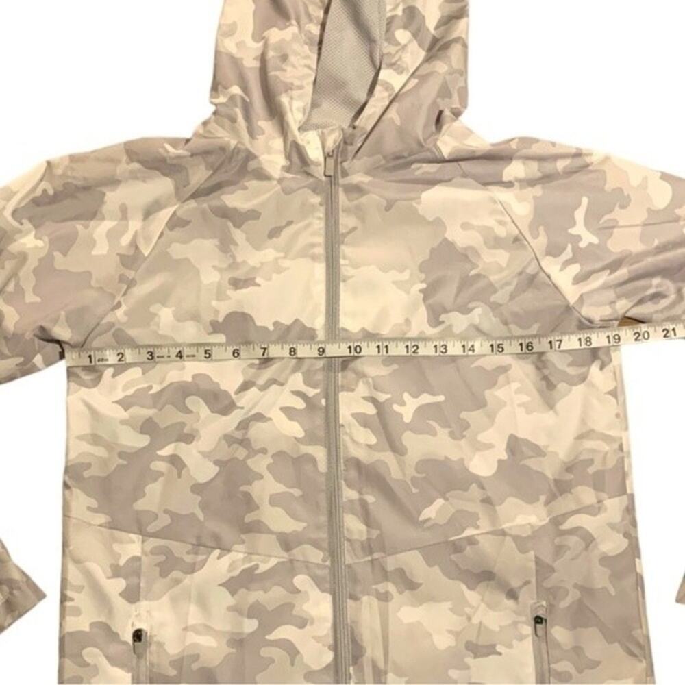 All In Motion Lightweight Hooded Full Zip Jacket White Gray Camo Size XL - Picture 4 of 5